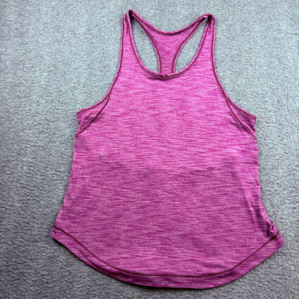 Lululemon Racerback Tank Top Heathered Pink Magenta Athletic Women's Size 4
